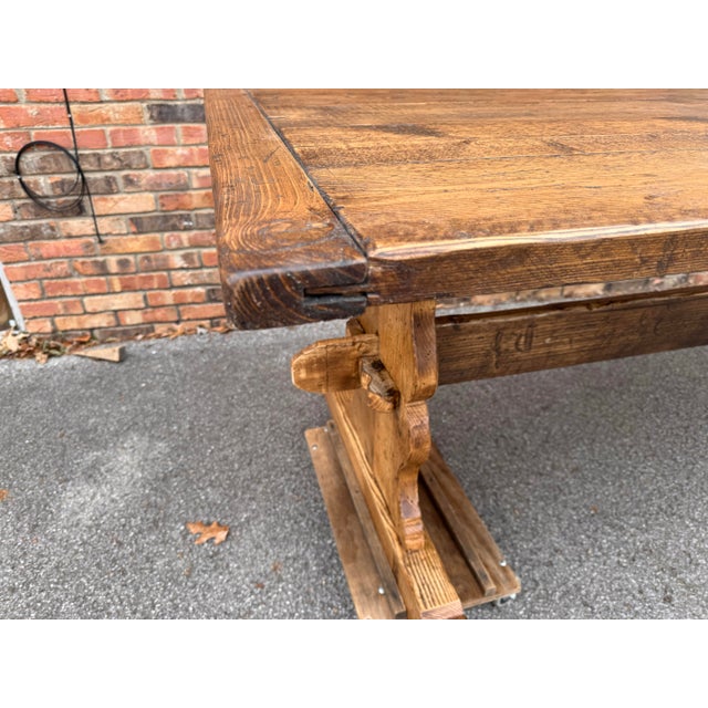 Late 19th Century Antique English Pine Dining Table For Sale - Image 5 of 12
