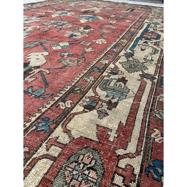 C. 1880's ANCIENT ANTIQUE SERAPI Narrow GEM Rug 8.10 x 15.1 For Sale In Milwaukee - Image 6 of 16
