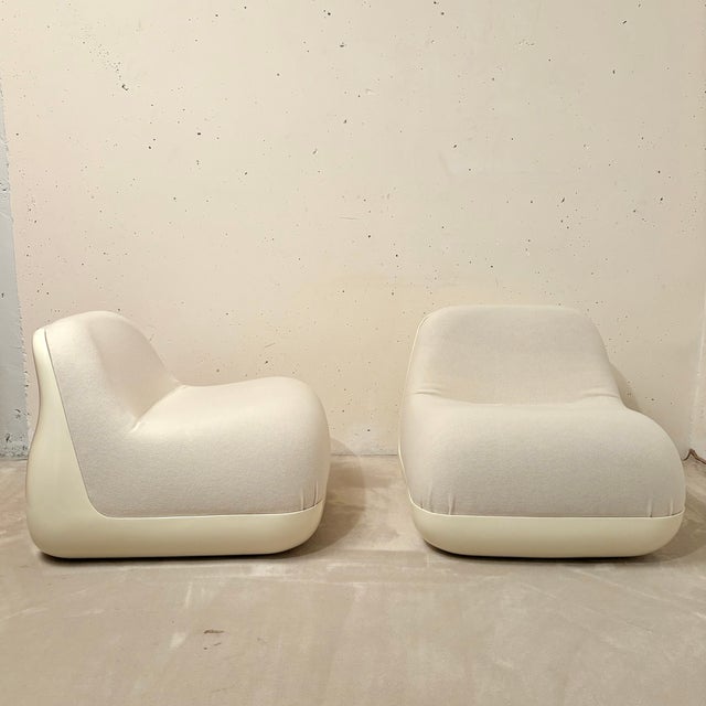 Vintage Jumbo Lounge Chairs by Lberto Rosselli for Saporiti, 1970, Set of 2 For Sale - Image 3 of 8