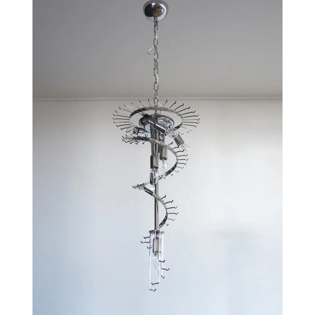 Vintage Italian Multicolored Glass and Metal Mariangela Chandelier, 1983 For Sale - Image 9 of 11