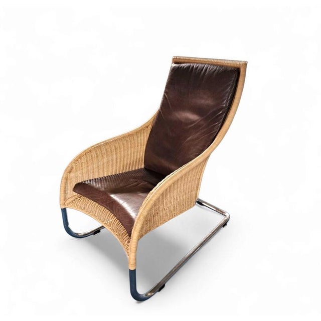 Brown Rattan Lounge Chairs, 1990s, Set of 2 For Sale - Image 8 of 15