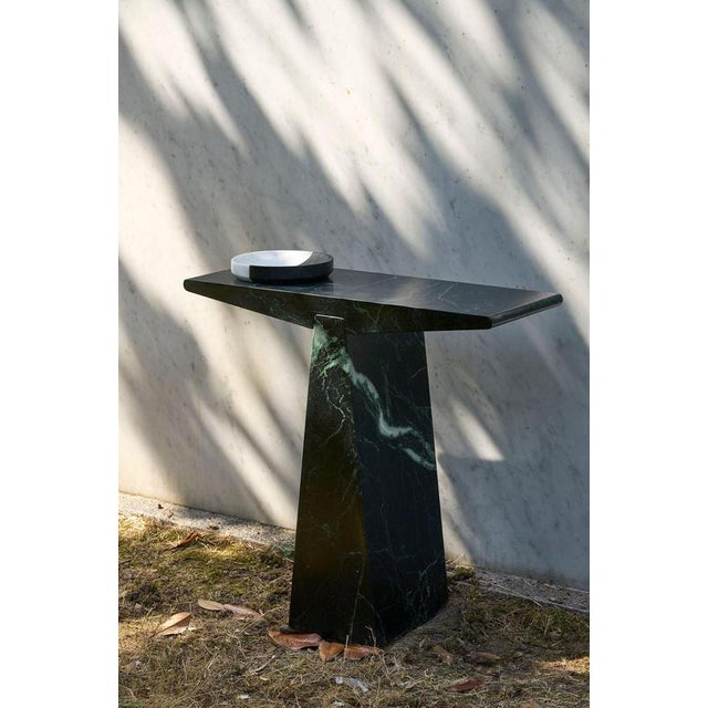 Stone Alcm Console in Verde Alpi Marble by Bufalini Design For Sale - Image 7 of 18
