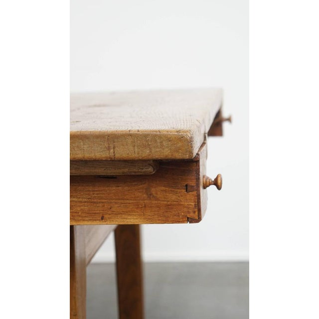 Square Antique Dining Table in Elm Wood For Sale - Image 14 of 16