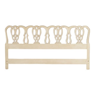 Mid 20th Century John Widdicomb French Provincial Style King Size Painted Headboard For Sale