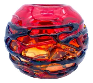 Round Red Vase in Handcrafted Murano Glass from YourMurano