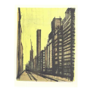 1967 Lithograph #60 "New York Viii" (Lexington Avenue) by Bernard Buffet