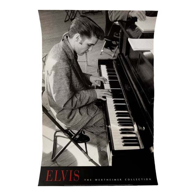 1990s Elvis at the Piano “The Wertheimer Collection" Fine Art Print Printed in France 36” X 24” For Sale