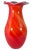 13 3/4 In. Tall Vintage Bulbous Scalloped Rim Cased White Orange Art Glass Vase For Sale - Image 9 of 15