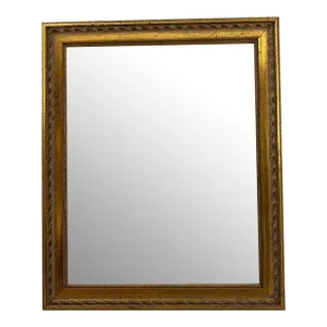 Vintage Italian Gold Wood Picture Frame With Easel Back Under Glass