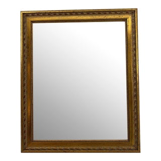 Vintage Italian Red Bole Gold Gilt Wood, Easel Back Picture Frame Under Glass For Sale