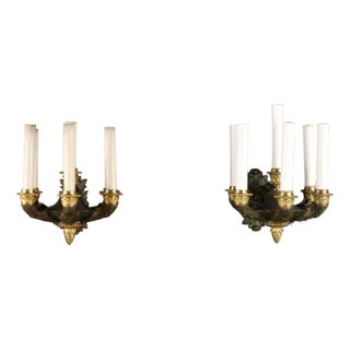 Empire Style Wall Lights, Set of 2 For Sale