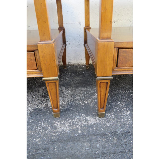 Century Mid Century Modern Nightstands Side End Bedside Tables - a Pair For Sale - Image 12 of 13