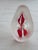 1990s Art Glass Paperweight Oval Shaped With a Red Design For Sale - Image 5 of 8
