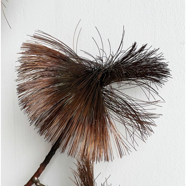 John Steck Vintage Brutalist John Steck Copper Pom Pom 'Desert Flowers' Wall Sculpture For Sale - Image 4 of 7