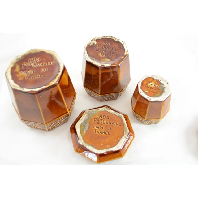 French Antique Art Deco Majolica Desk Set- 4 Pieces For Sale In Chicago - Image 6 of 6