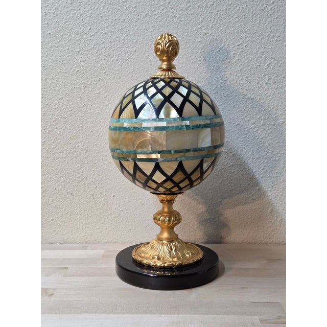 Laureate Clemantis Malerba Bronze Mother of Pearl 24K Gold Art Deco Ornament.