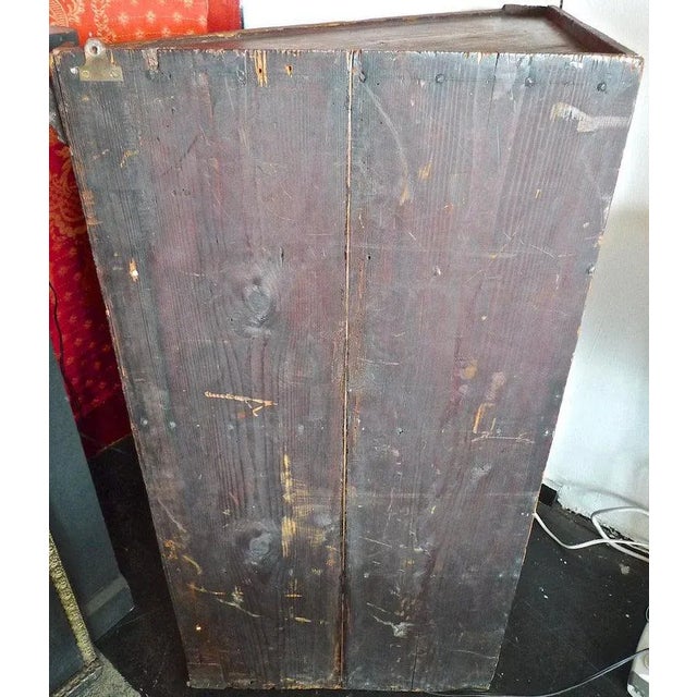 English 18th Century Oak Corner Wall Cabinet With Small Inlay and Two Shelves For Sale - Image 12 of 13