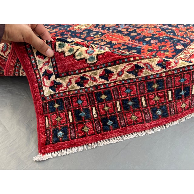 Caucasian Sherwan One of a Kind Wool Rug – 6’2” X 8’11 For Sale - Image 9 of 11