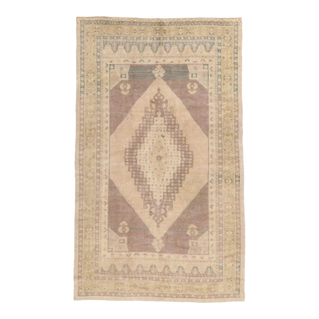 Vintage Turkish Oushak Rug - 06'04 X 10'06 For Sale