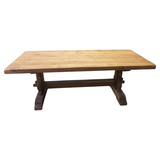 Large French Oak Farmhouse Table For Sale - Image 8 of 8