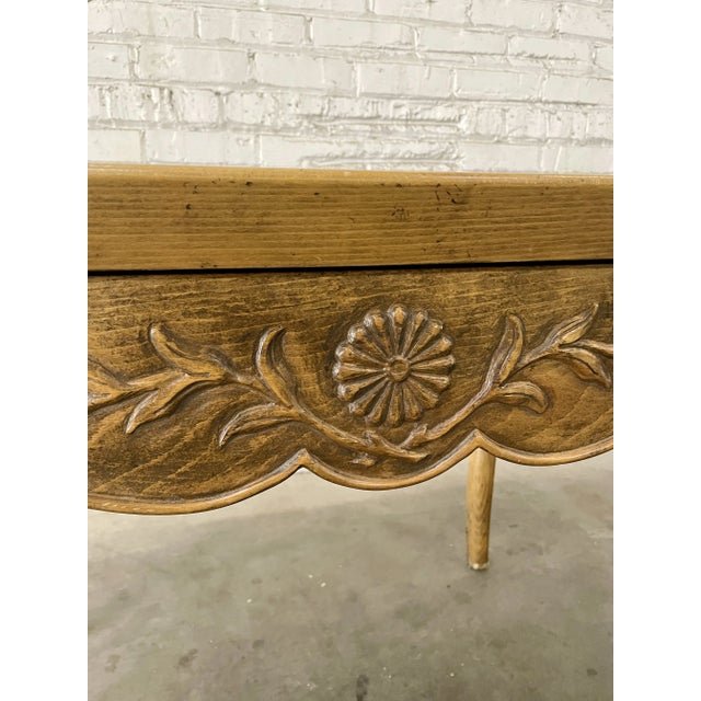 Late 20th Century Baker Furniture French Provincial Style Walnut Side Table For Sale - Image 5 of 7