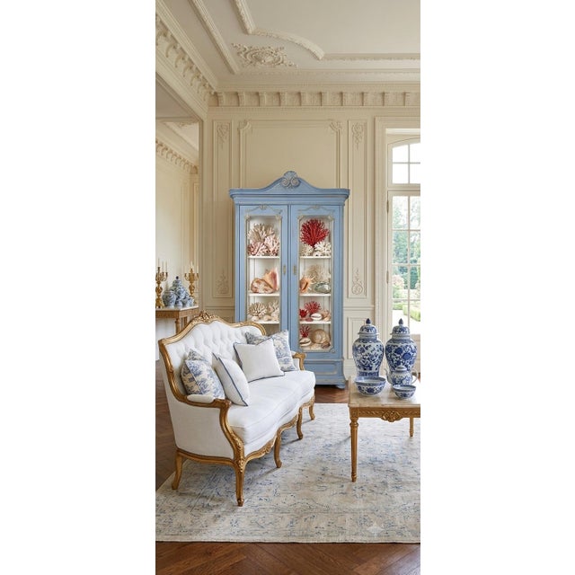 French Painted Display Cabinet For Sale - Image 12 of 12