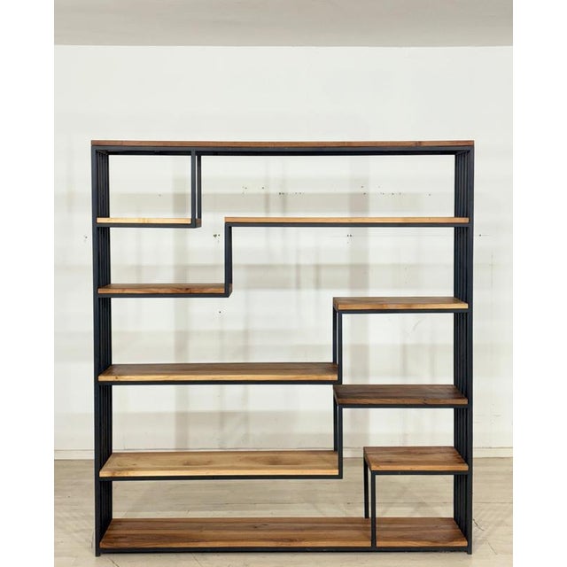 Wooden Bookcase or Room Divider For Sale - Image 9 of 10