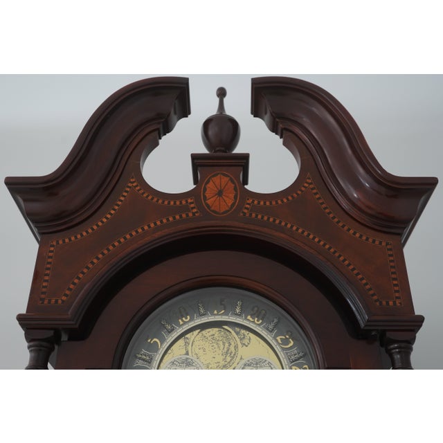 Howard Miller Inlaid Mahogany Grandfather Clock For Sale - Image 13 of 18