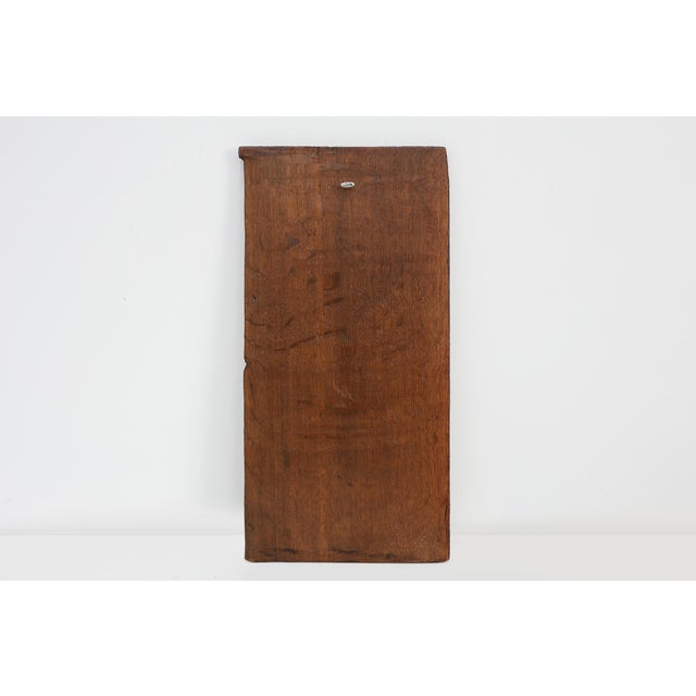 Antique Gothic Linenfold Panel in Carved Oak, 1500s For Sale - Image 6 of 11