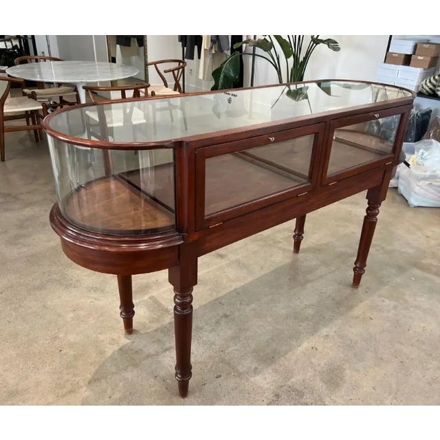 English 2020s Mahogany Display Case For Sale - Image 3 of 9