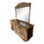 Must Sell! 1968 Dixie Solid Pecan 2-Piece Mediterranean-Style 9-Drawer Dresser With Large Attached Mirror For Sale