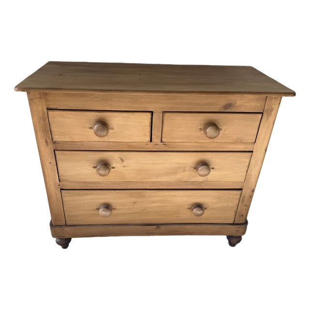 Antique Pine Two Over Two Drawers - Chest of Drawers From England For Sale