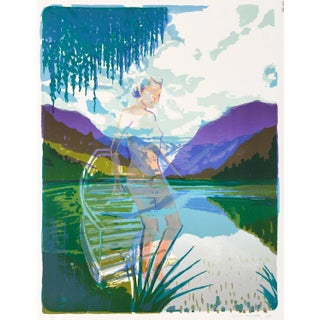 Olivier Masmonteil, Batager 4 (On La Fontaine River), 2017, Lithograph For Sale