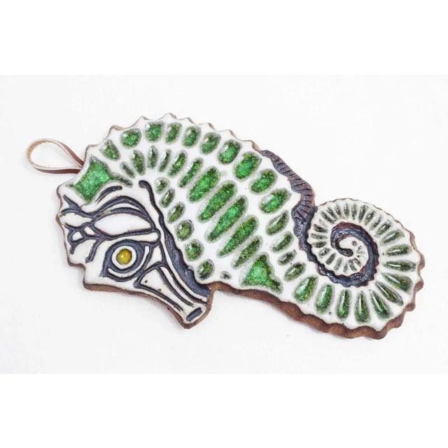 Ceramic Glazed Terracotta Seahorse by Victoria Littlejohn, 1970 For Sale - Image 7 of 9