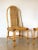 Pair of 70s chairs in wicker, bamboo and leather bindings