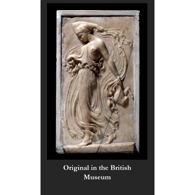 Plastic Mid-Century Neo-Classical Nude Frenzied Maenad High-Relief Plaque, 1980s For Sale - Image 7 of 8