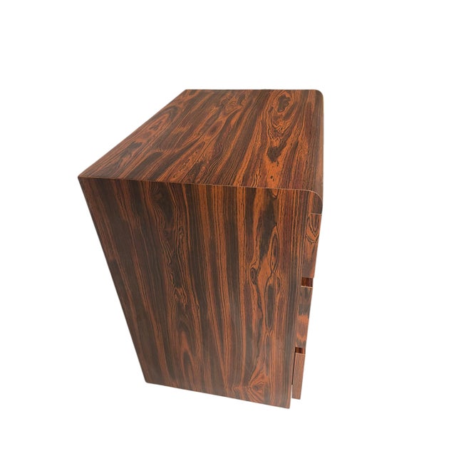 1980s Vintage Faux Rose Wood Laminated Dresser For Sale - Image 5 of 5