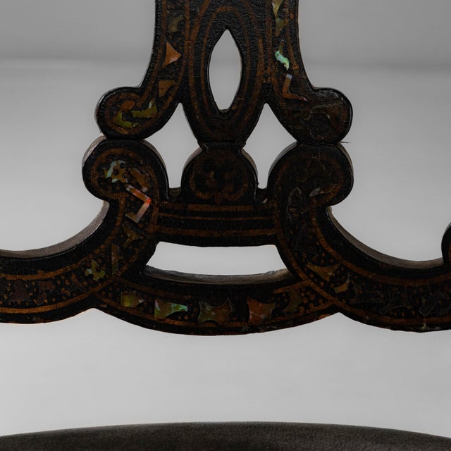 1860s French Louis XV Wooden Chair With Velvet Upholstered Seat For Sale - Image 9 of 18