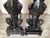 Circa 1900 Pair Of Lion Motif Andirons For Sale - Image 4 of 9