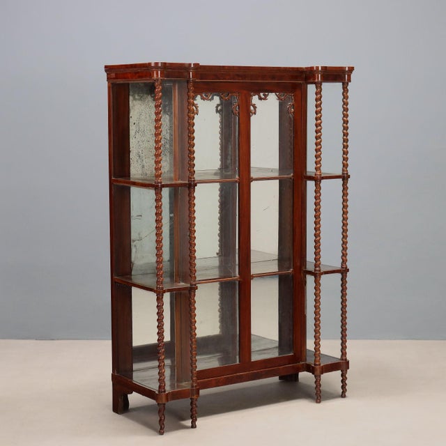 Italian Louis Philippe Display Cabinet in Mahogany, 1800s For Sale - Image 12 of 12