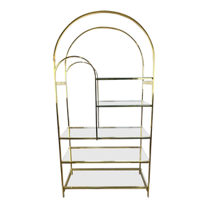 1970s Mid Century Modern Brass Etagere