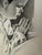 American 1940s Original Signed Graphite Illustration of Praying Young Girl, 11 × 8.5 In. For Sale - Image 3 of 6