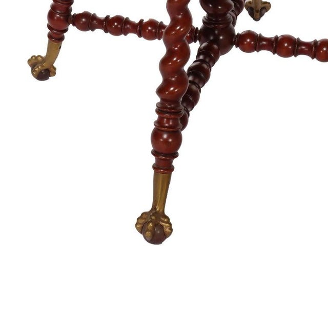 Antique RJ Horner Cherry Twist Leg Lamp Table Unsigned C1920 Measures - 29.75"H x 21"W x 21"D An antique lamp table...