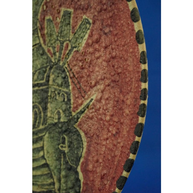 Ceramic Plate with Sailing Ship at Sea Motif attributed to Guido Gambone for Avallone Vietri, Italy, 1920s For Sale - Image 15 of 18