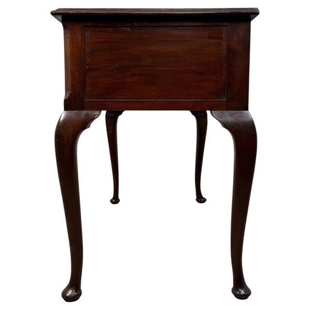 Early 20th Century Antique English Edwardian Mahogany Writing Table For Sale - Image 10 of 12