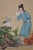 Chinese Hand Painted Silk 4 Panel Folding Screen Scholars Landscape Bógǔ Tú 59" For Sale - Image 17 of 18