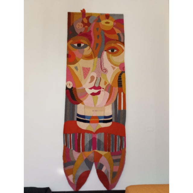 Frau Elwig Figurative Tapestry by D. Petry Wandres, Germany, 1970s For Sale - Image 15 of 17
