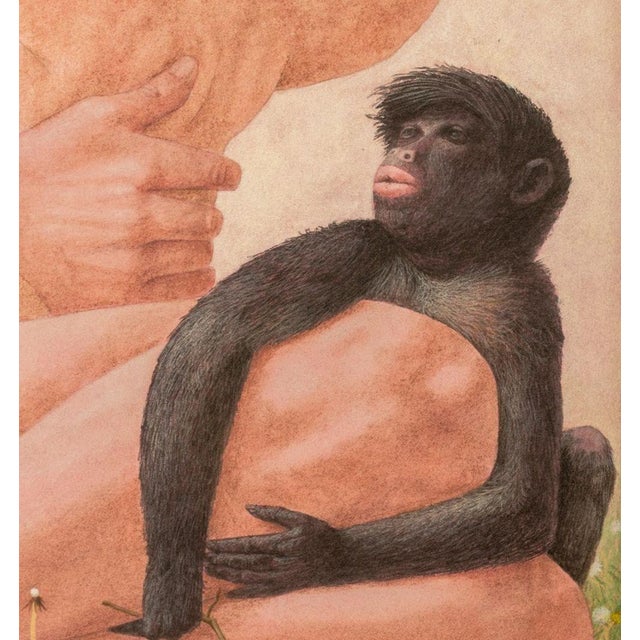 Vincent Smarkusz Mother, Child & Monkeys Tempera For Sale - Image 4 of 7