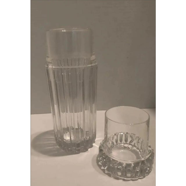 Glass Vintage Tiffany & Co. Atlas Carafe and Tumbler Set- 2 Pieces For Sale - Image 7 of 9