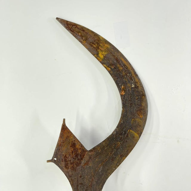 African Early 20th Century Central African Old Ceremonial Executioner's Knife For Sale - Image 3 of 7